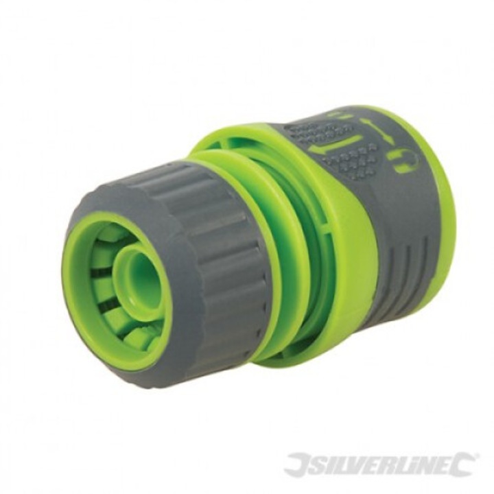 Silverline 1/2" gyorscsatlakozó, SOFTGRIP rendszerrel, UV és fagyálló, 1 db-os készlet.