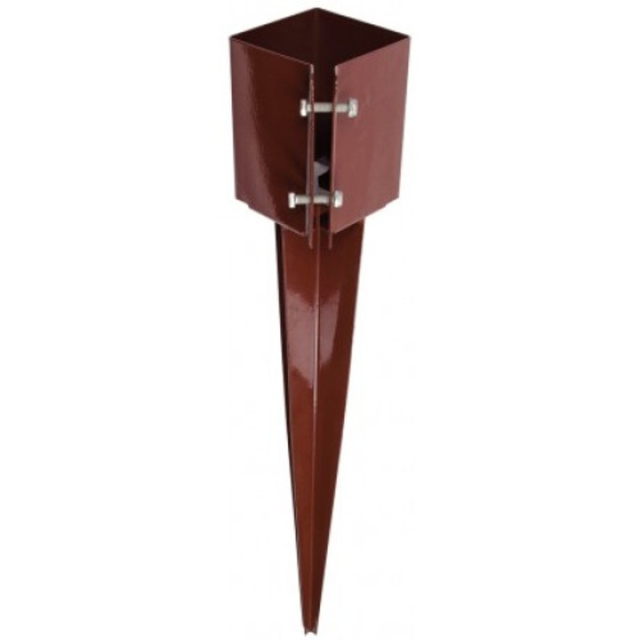 Baza pentru stalp infipt, Silverline, 105x100x750mm, otel S235, montaj usor