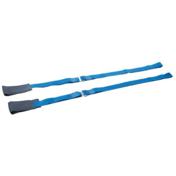 2 db bútorszállító pánt készlet, ezüst vonal, műanyag, 3 m, űrtartalom 150 kg, kék