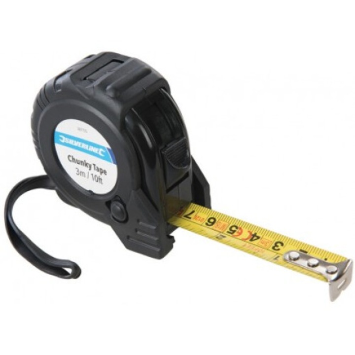 Ruleta Silverline 3m x 16mm, rezistenta la socuri