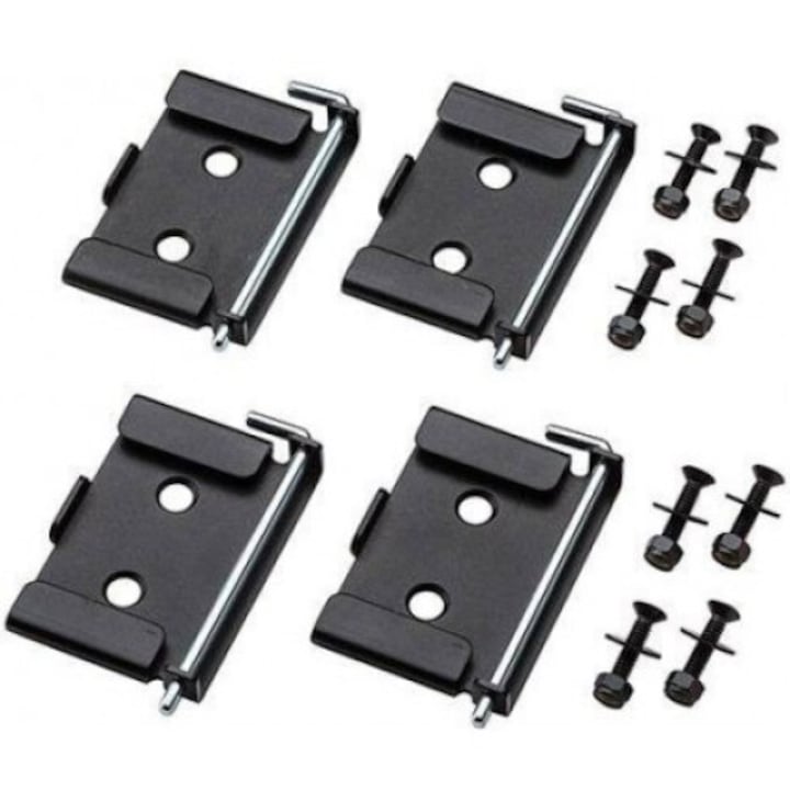 Опори за колела с бързо освобождаване Silverline, комплект 4 бр., 70x95 мм, устойчиви на корозия