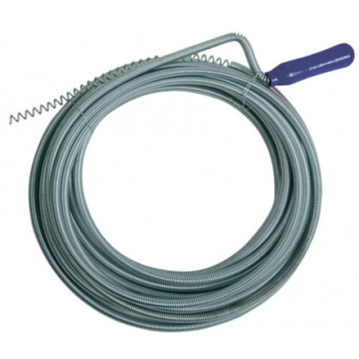 Csatornatisztító spirál 10 M x 9 MM, Silverline, fém, műanyag, 2,20 kg