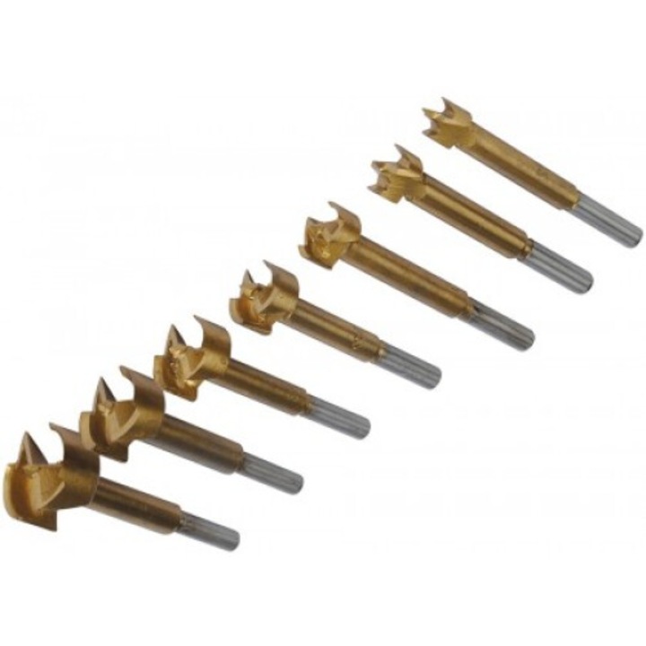 Set de burghie titanice Silverline, 7 elemente, 12x35mm