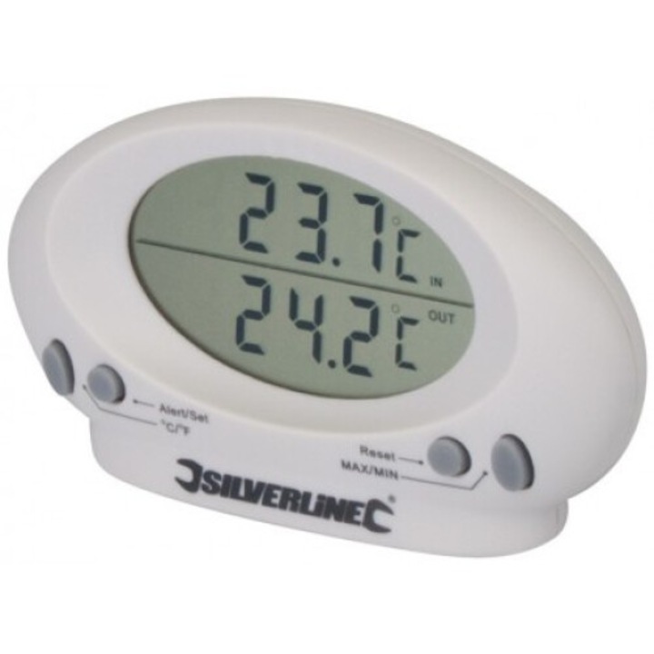 Termometru Fixman pentru masurarea temperaturii interioare si exterioare, -50 pana la +70, display LCD, cablu 1,7m