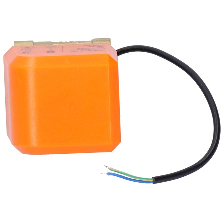 Elektromos golyóscsap, Mmgoqqt, 2 utas, sárgaréz, DN25, 12/24V, IP54, narancs