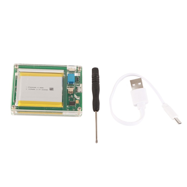 Generator de impulsuri de frecventa ultra joasa Schumann Waves, Enforose, mic, reincarcabil, 68x52x12mm, set 1x generator, 1x cablu USB, 1x surubelnita