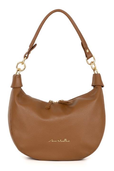 Anna Morellini, Geanta in forma de semiluna de piele Fosca, Maro scortisoara