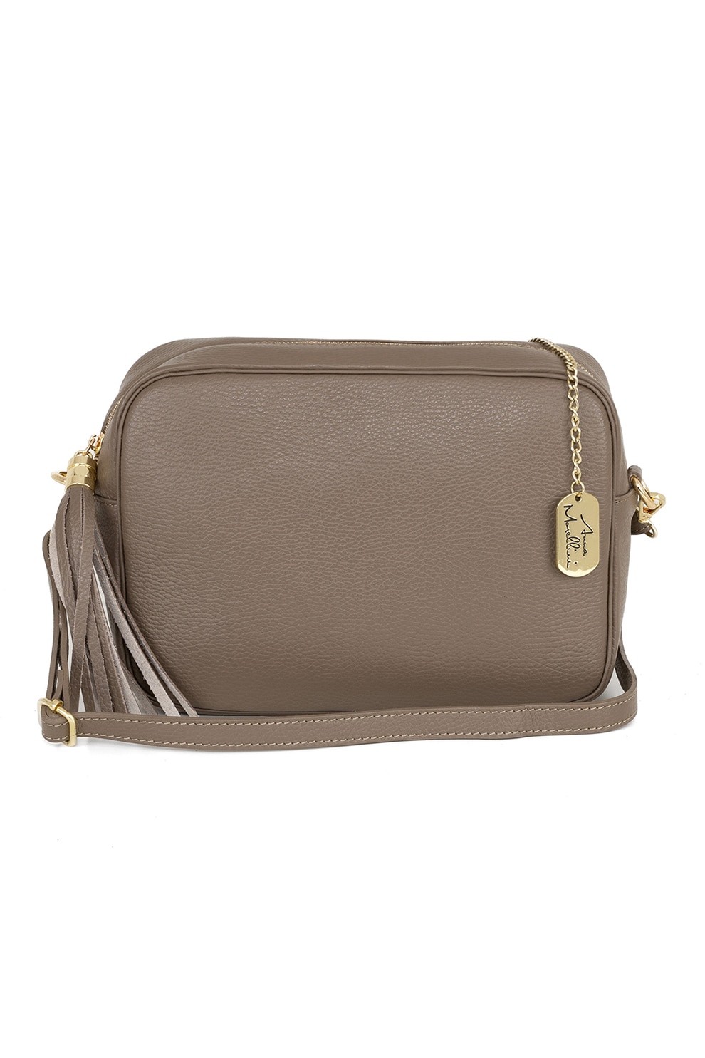 Anna Morellini, Geanta crossbody de piele cu bareta detasabila