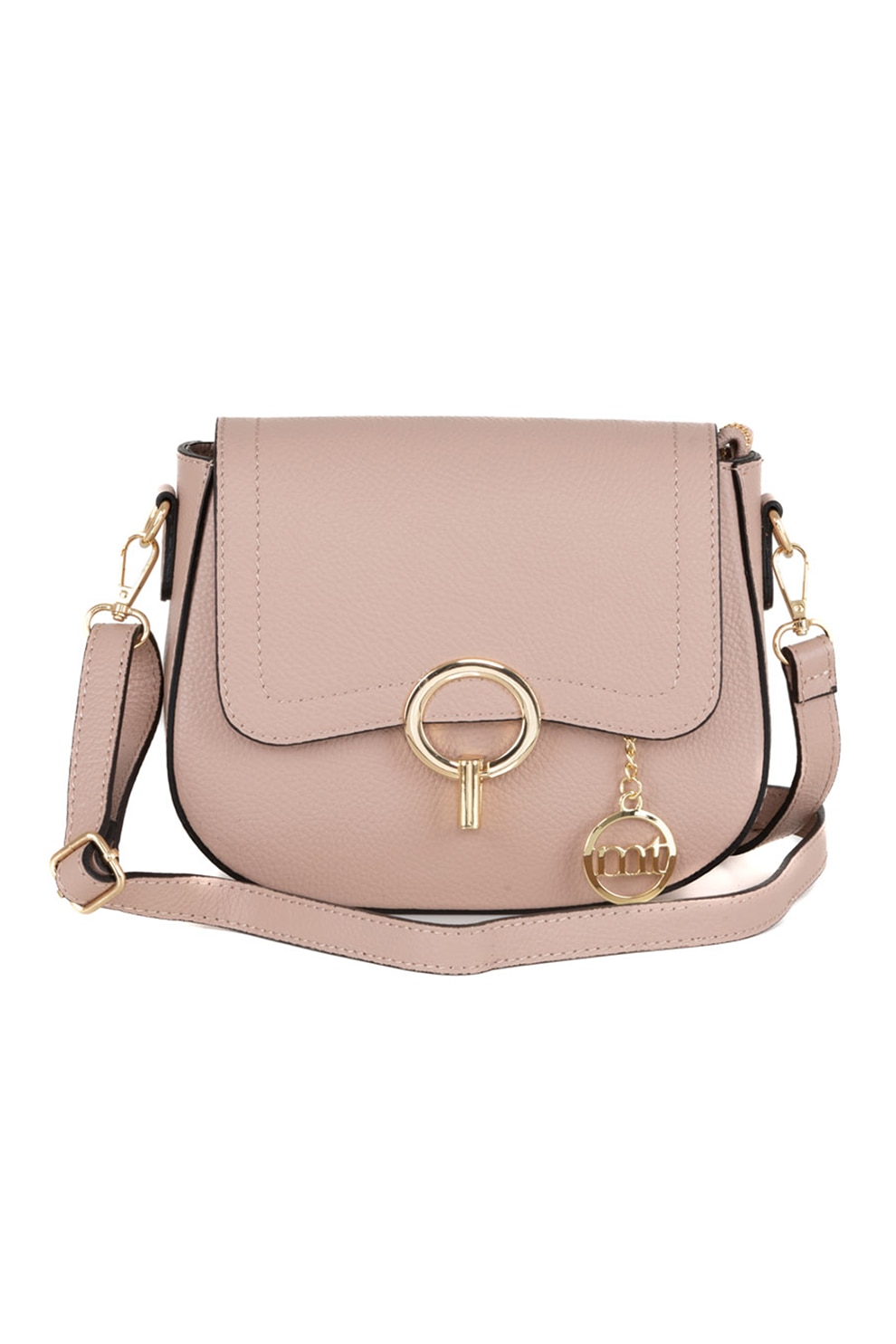 Mia Tomazzi, Geanta crossbody din piele, Roz prafuit - eMAG.ro