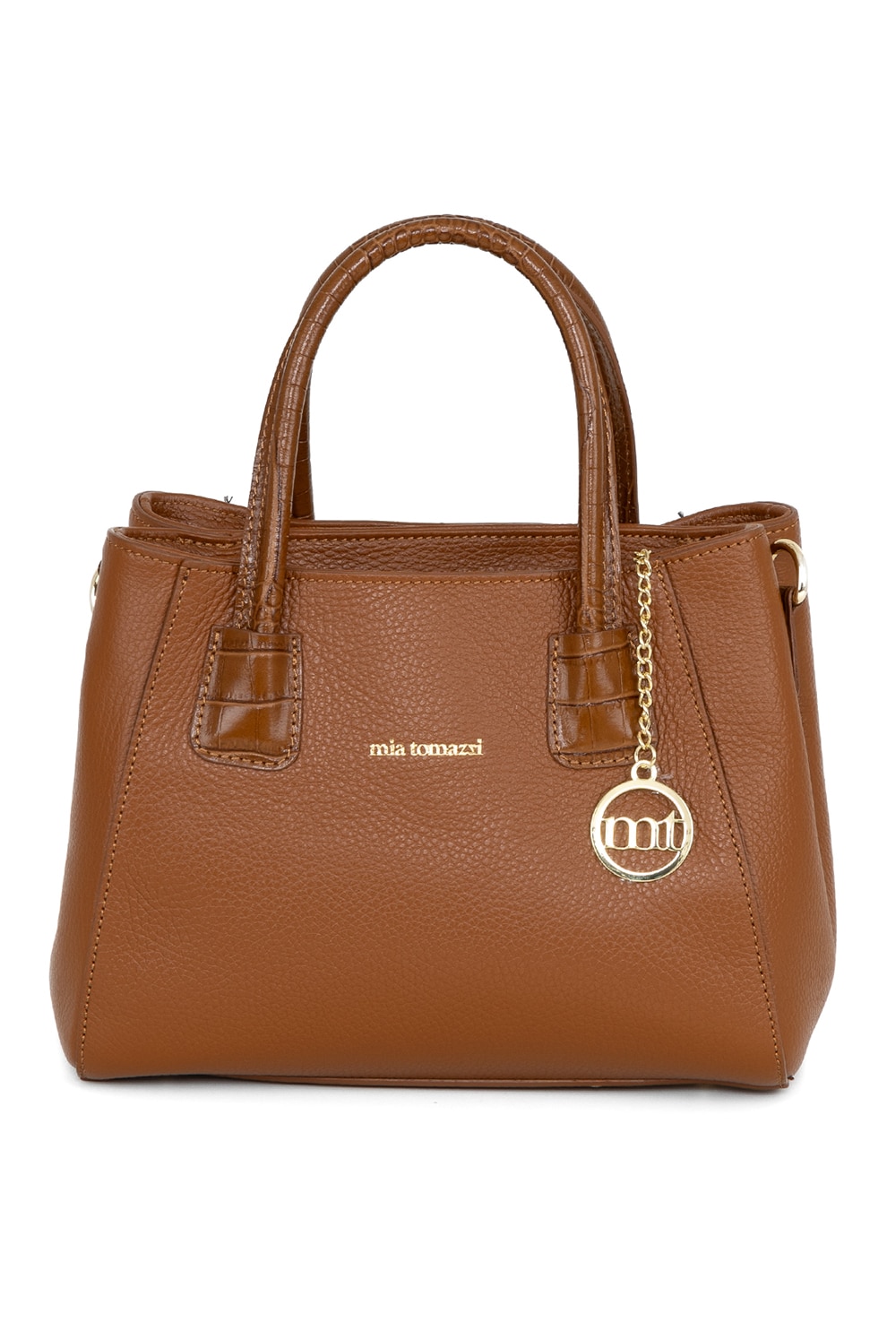 Mia Tomazzi, Geanta tote cu accesoriu logo, Maro scortisoara - eMAG.ro