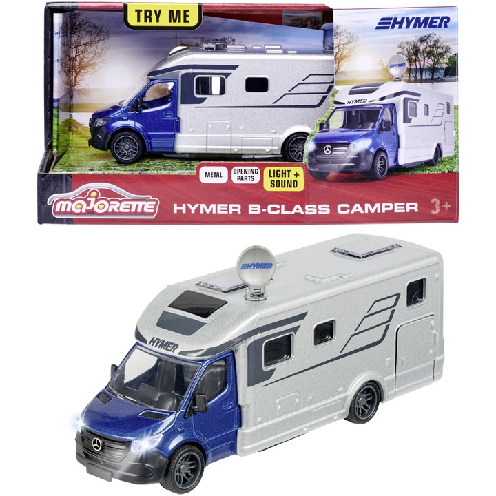 Кемпер Majorettе - Hymer B-Class Camper, мащаб 1:40, 19 см, със светлини и звуци