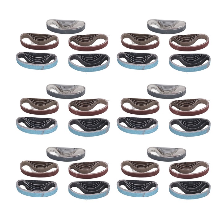 Set 30 Benzi Abrasive Enforose, 80-1000 Grit, 12in, Multicolor