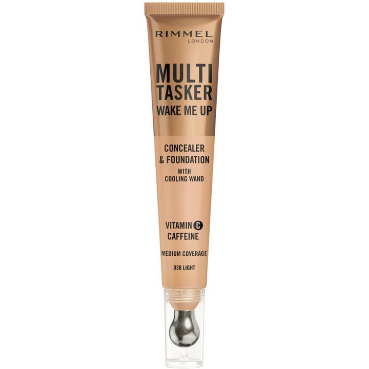 Corector si fond de ten Rimmel Multi-Tasker Wake Me Up, 030 Light, 20 ml