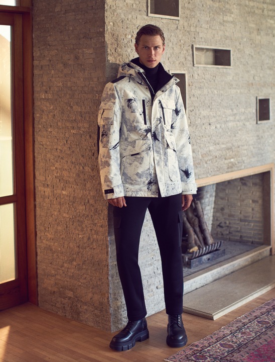 KOTON, Geaca cu gluga din blana sintetica, Gri, L