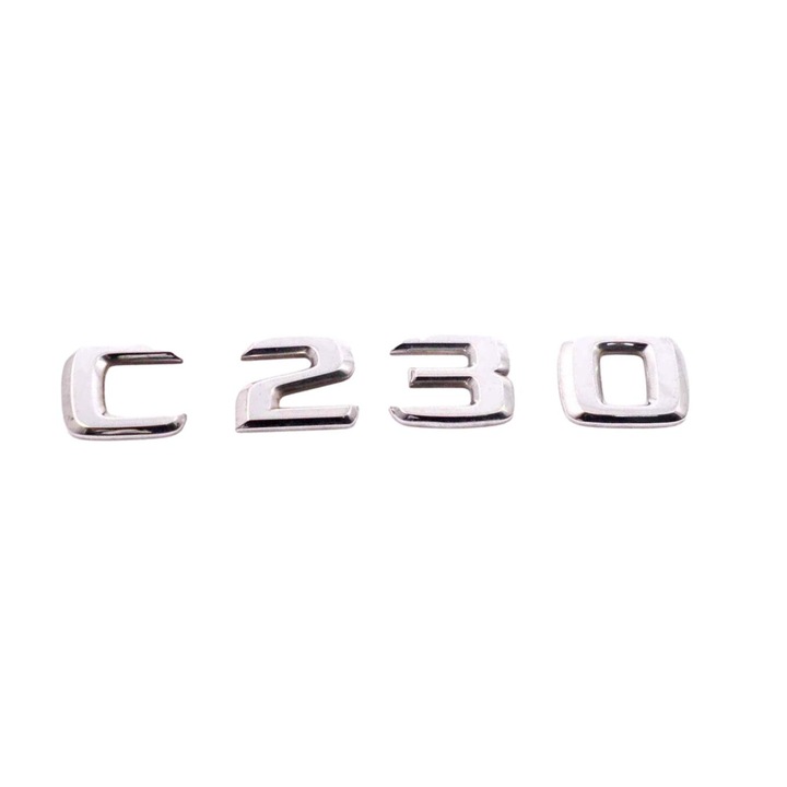 Emblema haion Mercedes-Benz CLK 230 pentru C-Klasa W203 W204, argintiu