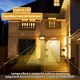 Set 6 x lampa solara de exterior cu 3 becuri NEXTLY, 3 moduri de functionare, senzori de miscare si lumina, stare de veghe, lumina calda, waterproof, 38W, negru/alb