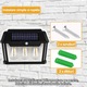 Set 6 x lampa solara de exterior cu 3 becuri NEXTLY, 3 moduri de functionare, senzori de miscare si lumina, stare de veghe, lumina calda, waterproof, 38W, negru/alb