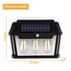 Set 6 x lampa solara de exterior cu 3 becuri NEXTLY, 3 moduri de functionare, senzori de miscare si lumina, stare de veghe, lumina calda, waterproof, 38W, negru/alb