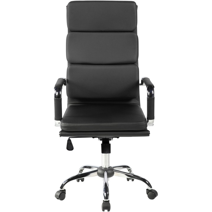 Scaun de birou Kring Peterhof, inaltime reglabila, PU, Negru