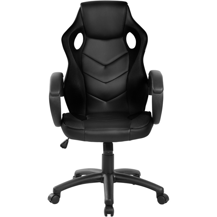 Scaun de birou Kring Zelda, inaltime reglabila,mecanism tilt, PU, Negru