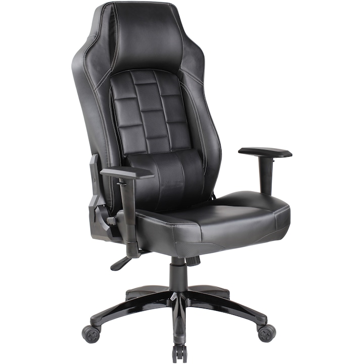 Scaun de birou Kring Doom, inaltime reglabila,mecanism tilt, PU, Negru