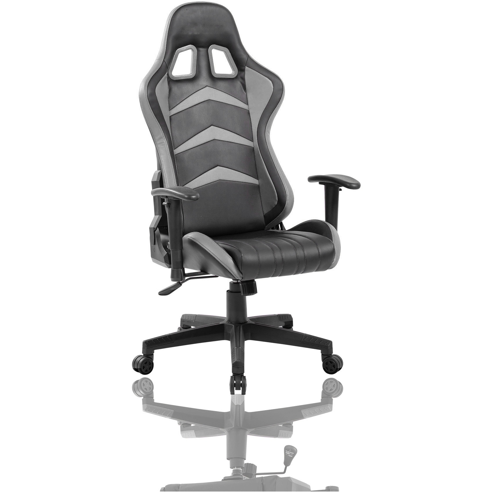 Scaun de birou Kring Blur, inaltime reglabila, PU, Negru/Gri
