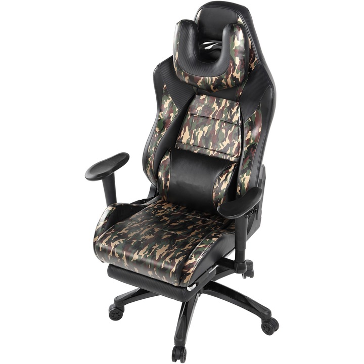 Scaun de birou Kring Combat, inaltime reglabila, PU, Negru