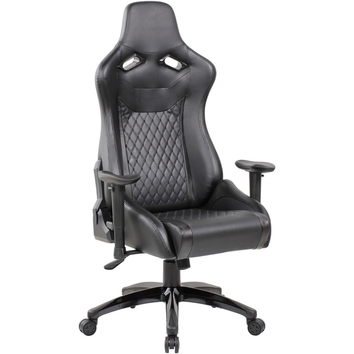 Scaun de birou Kring Dirt, inaltime reglabila, mecansim tilt, PU, Negru