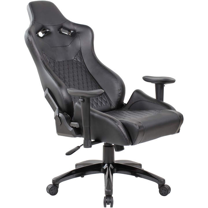 Scaun de birou Kring Dirt, inaltime reglabila, mecansim tilt, PU, Negru