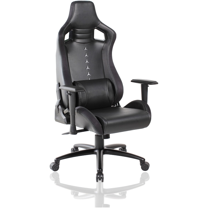 Scaun de birou Kring Rally,inaltime reglabila,mecanism tilt, PU, Negru