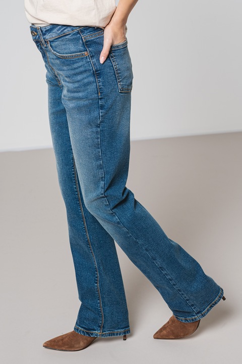 United Colors of Benetton, Blugi drepti cu model cu 5 buzunare, Albastru inchis, 25