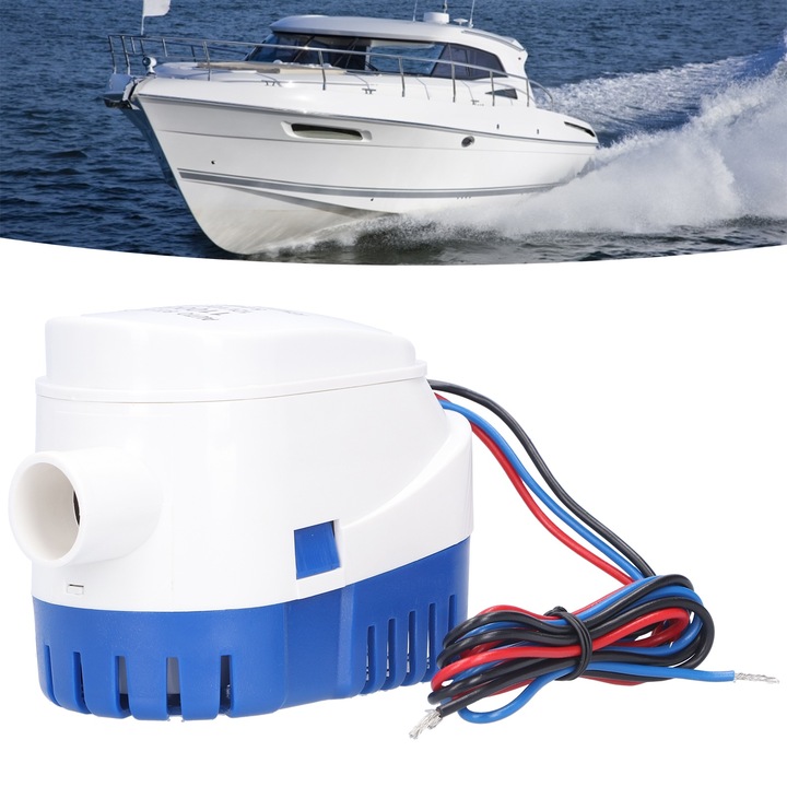 Потопяема водна помпа, longziming, ABS, за дренаж, компактна, 12V