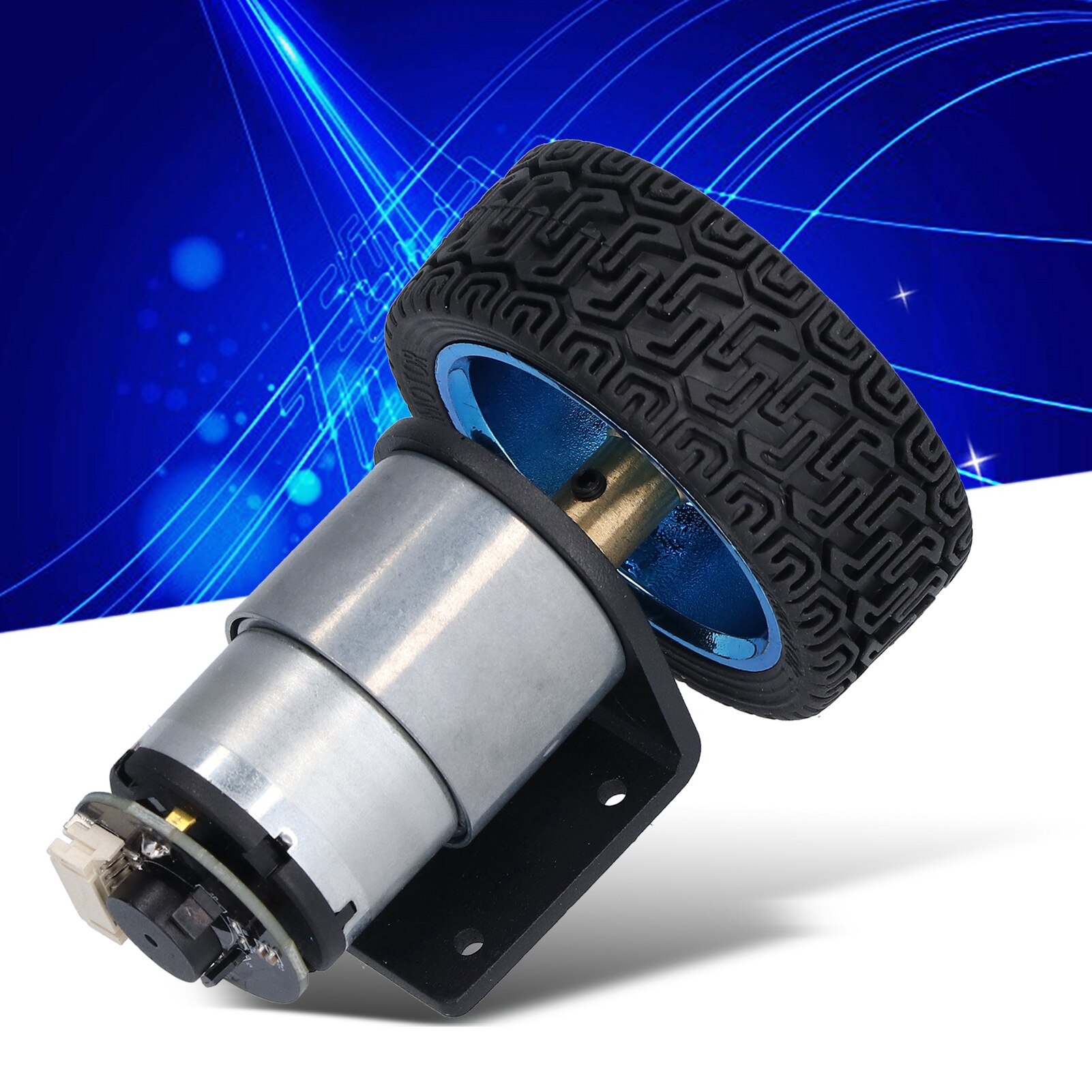 Set motor encoder JGB37-520, 6mm, cu suport, pentru carucior