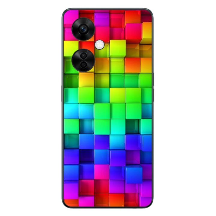 Капак, съвместим с модел OnePlus Nord CE3 Lite Silicon Gel Tpu Colorful Cubes