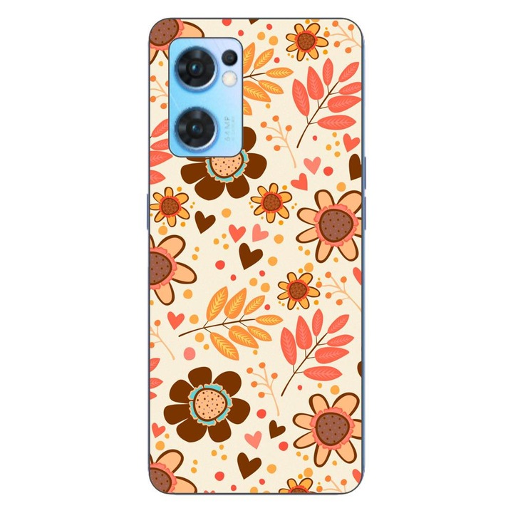 Капак, съвместим с Oppo Reno7 5G Silicon Gel Tpu модел Loving Autumn