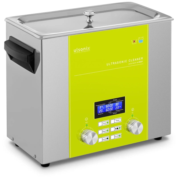 Curatitor ultrasonic Ulsonix PROCLEAN 6.0DSP, 6 litri, 3 transductoare, inox, 36x18,5x31cm