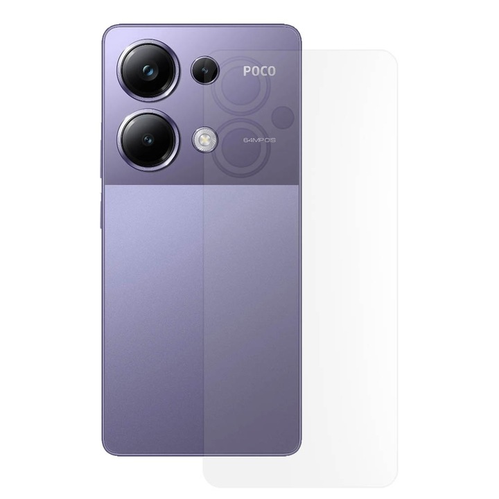 SILKASE matt hátfólia Xiaomi Poco M6 Plus-hoz, hátvédő, szilikon