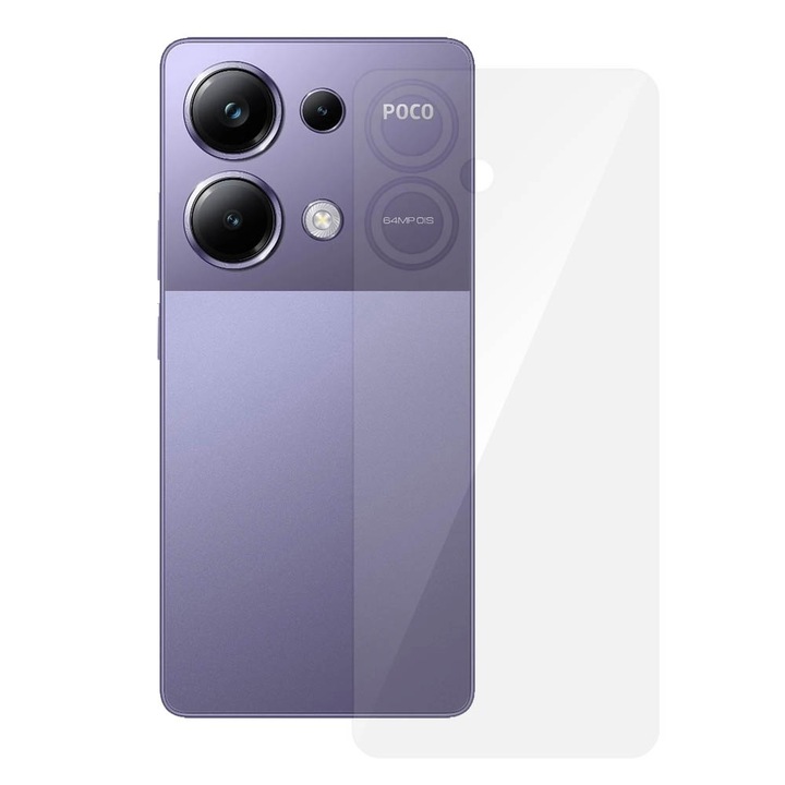 SILKASE hátfólia Xiaomi Poco M6 Plus-hoz, hátvédelem, megújuló szilikon