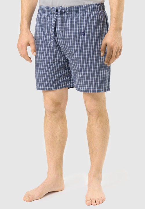 Pantaloni Pijama Barbati Scurti Poplin Carouri, 8543-39, 60% Bumbac 40% Poliester, L INTL, EL BÚHO NOCTURNO