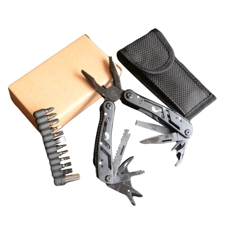 Enforose multifunkcionális fogó, 7 szerszám, rozsdamentes acél, 10.3x5.2x2cm