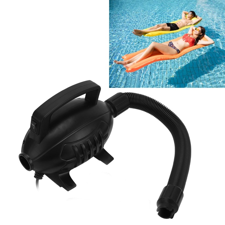 Elektromos gumiabroncs pumpa, longziming, GLD 601, 600W, 5 fúvóka, fekete