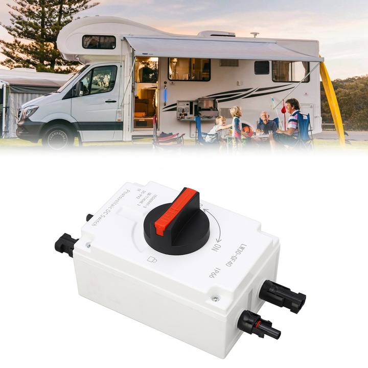 Fotovoltaikus DC kapcsoló 4P, longziming, 1500V, 32A, IP66, PC anyag