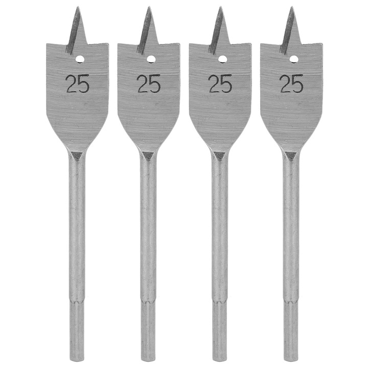 Set 4 burghie plate din lemn Enforose, 25mm, otel carbon, lungime 45mm