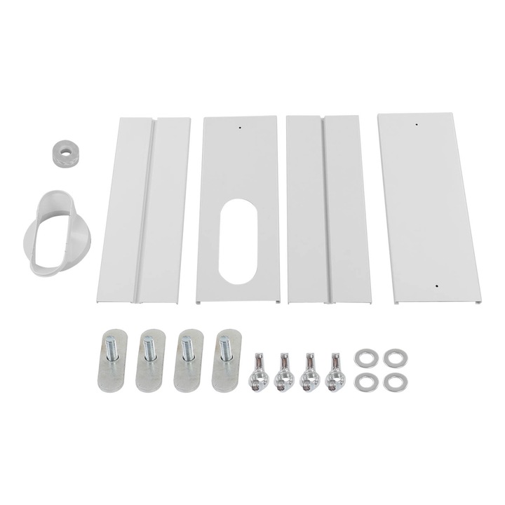 Комплект за вентилация за климатик, Enforose, Регулируема уплътнителна плоча, PVC, 43-140 см, за маркуч 5.1 инча