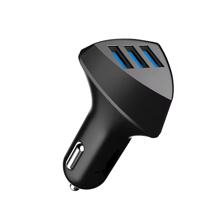 ZMAT autós adapter töltő, 40W, 4, 2A, 3 x USB port, fekete