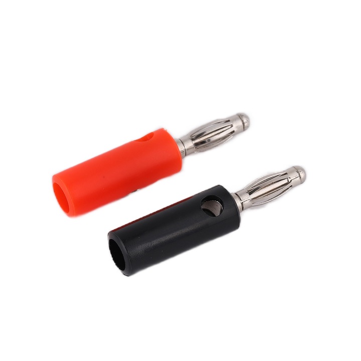 10 darabos banándugó készlet 4mm, Jormftte, piros, fekete