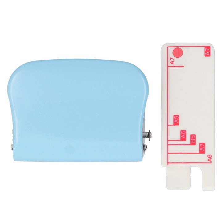 Papírlyukasztó, Jormftte, 3 lyuk, kapacitása 5 lap, világoskék, 19 mm x 5,5 mm