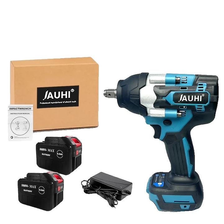 Elektromos ütvecsavarkulcs, 1800 N.M, 7200 rpm, készlet 2 elemmel, 588VF, kék