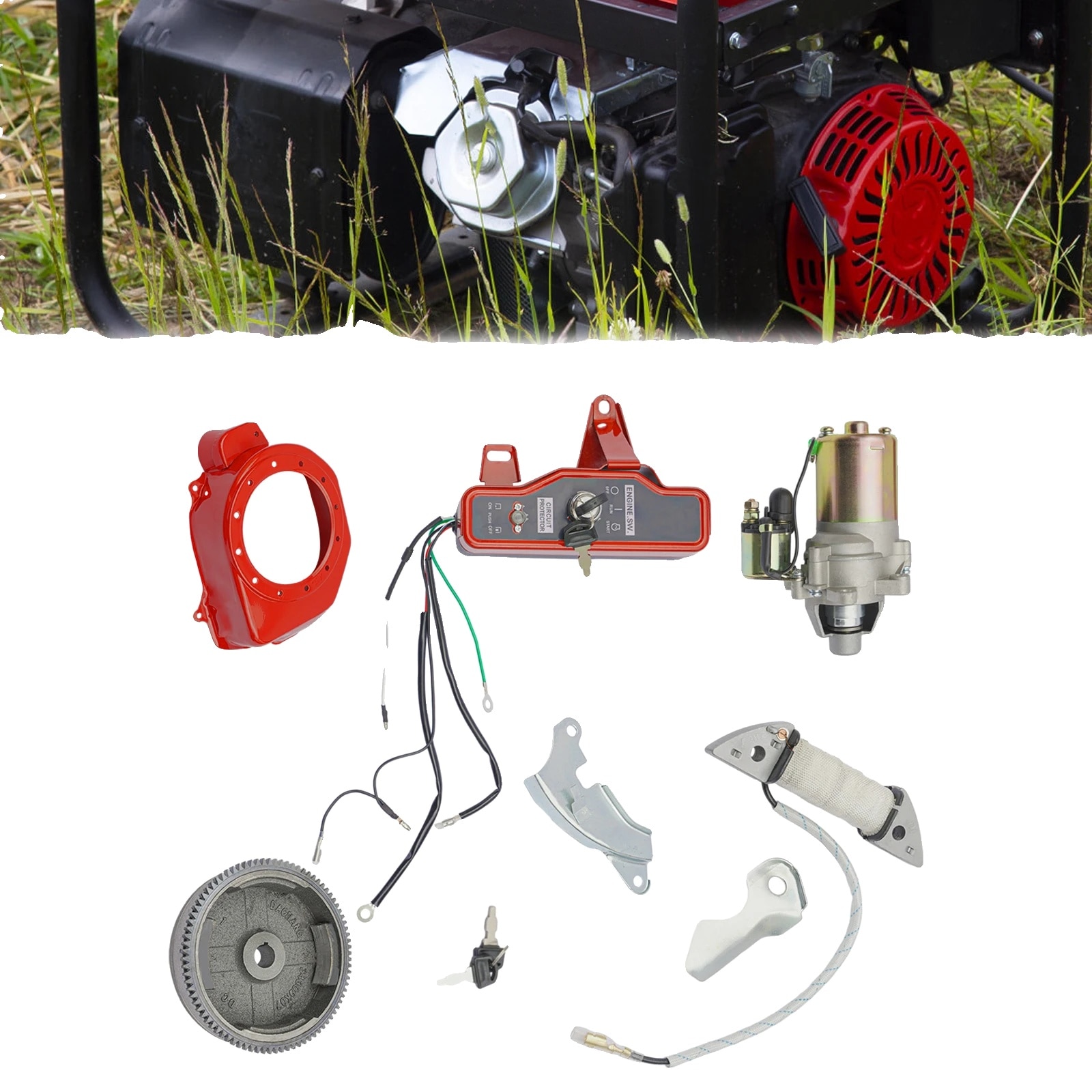 Kit de pornire electrica 12V pentru motoare Honda GX160 si GX200