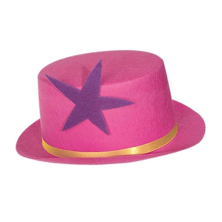 Palarie pentru petrecere 253708-B, Panglica si stea, 28 x 22 x 12 cm, Roz